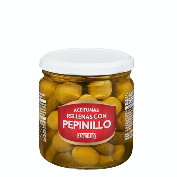 Aceitunas rellenas con pepinillo Hacendado Mercadona