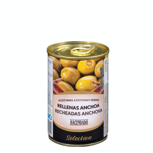 Aceitunas rellenas de anchoa Hacendado Mercadona