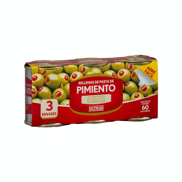 Aceitunas rellenas de pimiento Hacendado Mercadona