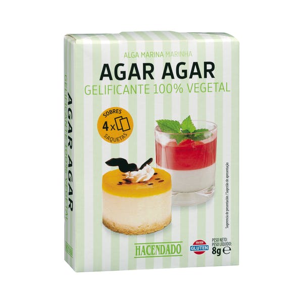 Agar en polvo gelificante 100% vegetal Hacendado Mercadona