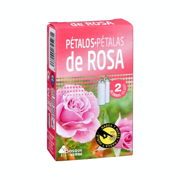 Ambientador mini spray Bosque Verde pétalos de rosa Mercadona