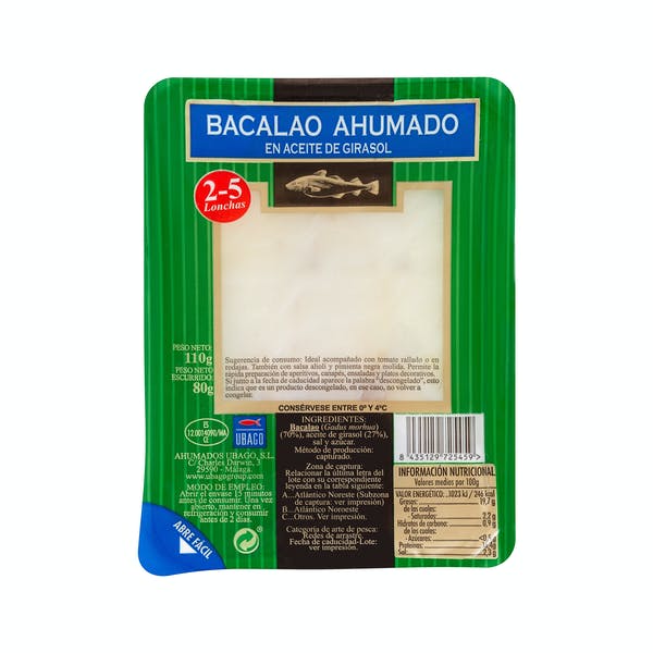Bacalao ahumado Ubago en aceite de girasol Mercadona