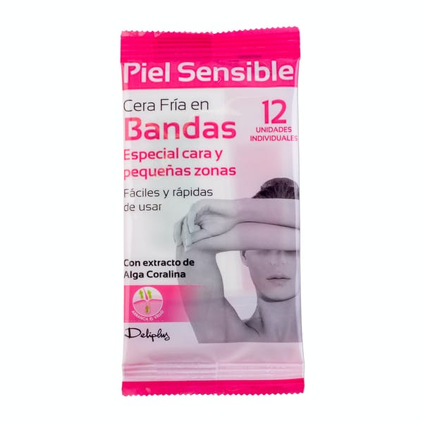 Bandas de cera especial cara y pequeñas zonas Deliplus piel sensible Mercadona