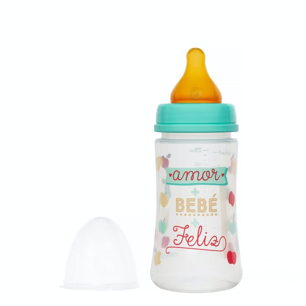 Biberón 270 ml tetina látex tres posiciones +1 mes Deliplus Mercadona