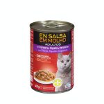 Bocaditos en salsa gato adulto Delikuit con buey, hígado y verduras Mercadona