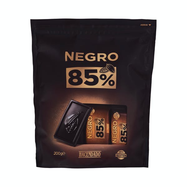 Chocolatinas chocolate extrafino negro Hacendado Mercadona