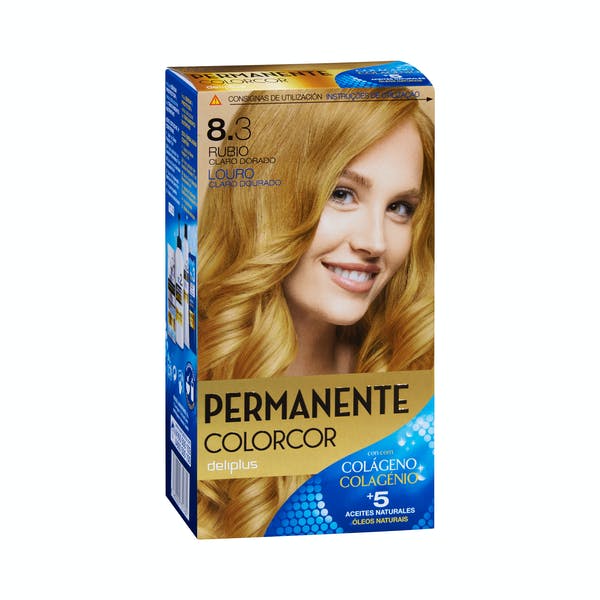 Coloración permanente 8.3 rubio claro dorado Deliplus Mercadona
