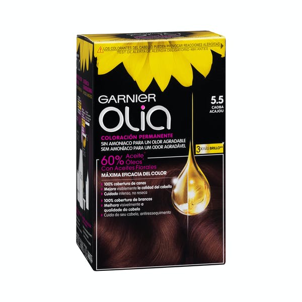 Coloración permanente sin amoníaco Garnier 5.5 caoba Mercadona