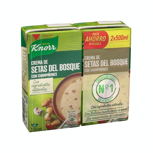 Crema de setas del bosque Knorr con champiñones Mercadona