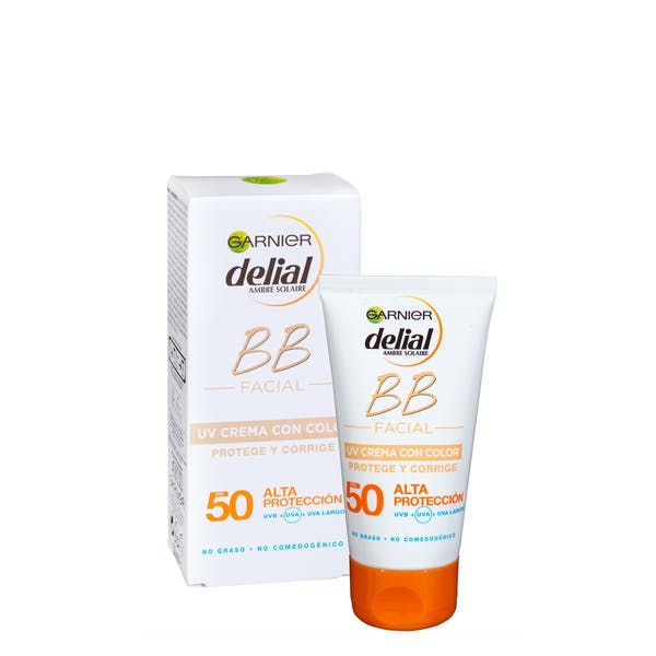 Crema facial con color BBsun FPS 50 Delial tono medio Mercadona