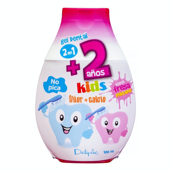 Dentífrico gel infantil + 2 años Deliplus 2 en 1 Mercadona
