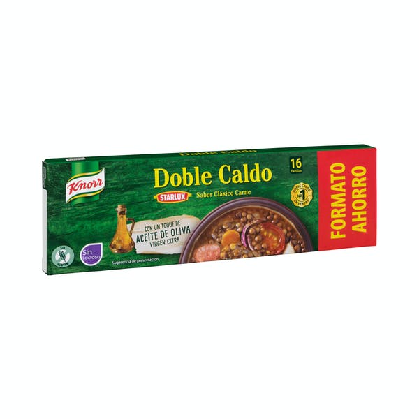 Doble caldo sabor clásico carne Knorr en pastillas Mercadona