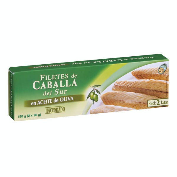 Filetes de caballa del sur en aceite de oliva Hacendado Mercadona