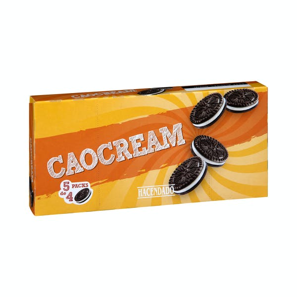Galletas caocream Hacendado rellenas de crema Mercadona