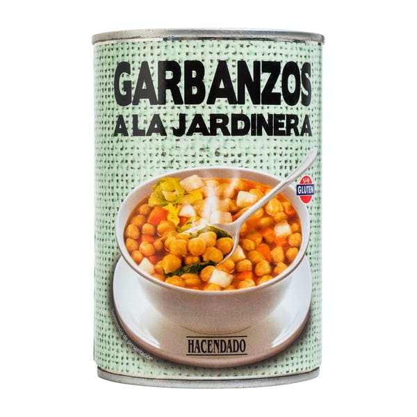 Garbanzos a la jardinera Hacendado Mercadona