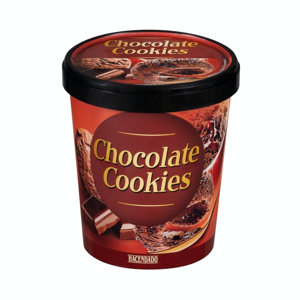 Helado chocolate y cookies Hacendado Mercadona