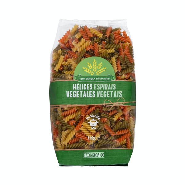 Hélices con vegetales Hacendado Mercadona