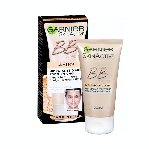 Hidratante facial todo en uno BB cream Garnier tono medio FPS 15 Mercadona