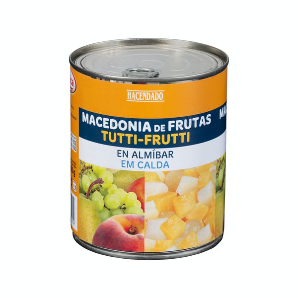 Macedonia de frutas en almíbar Hacendado Mercadona
