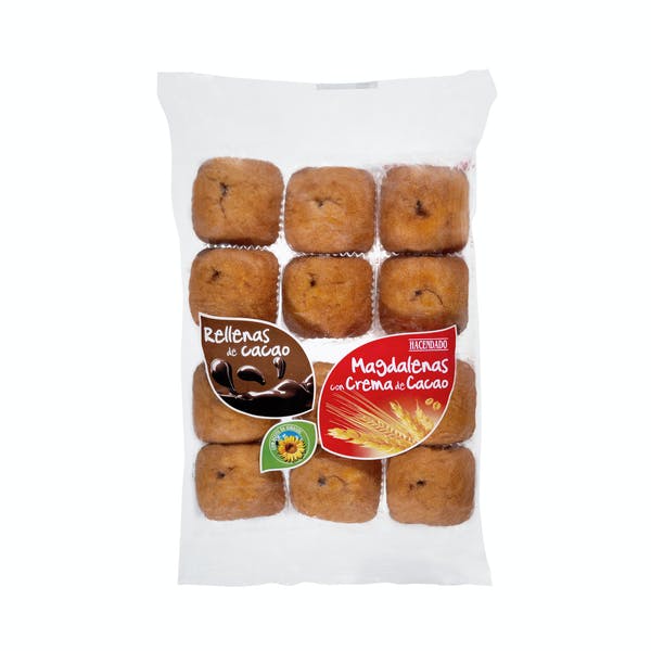 Magdalenas con crema de cacao Hacendado Mercadona