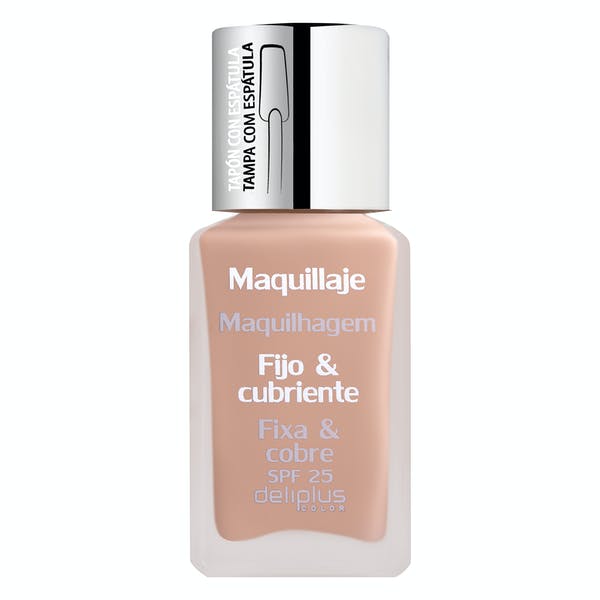 Maquillaje fluido Deliplus fijo & cubriente 04 Mercadona