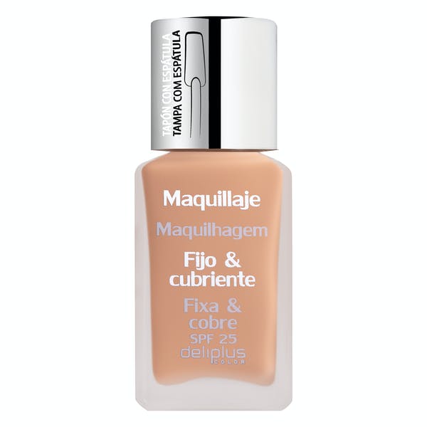 Maquillaje fluido Deliplus fijo & cubriente 06 Mercadona