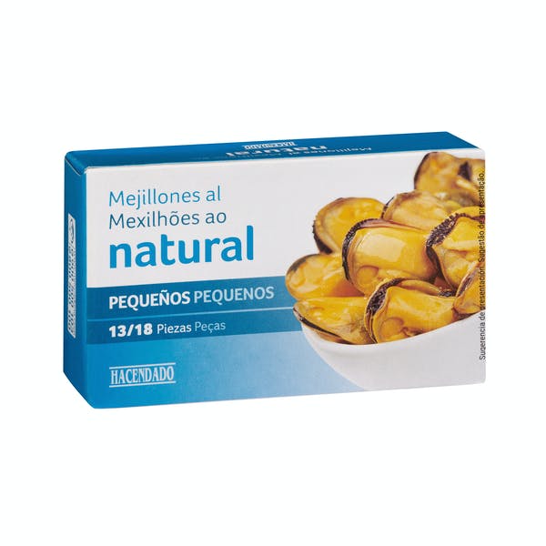 Mejillones al natural Hacendado pequeños Mercadona