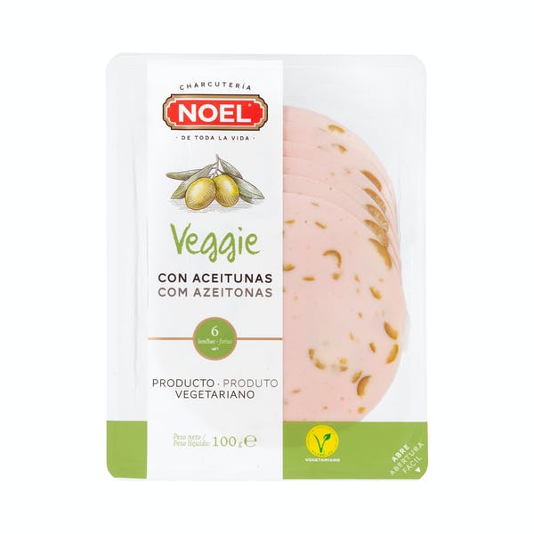 Mortadela veggie con aceitunas Noel lonchas Mercadona