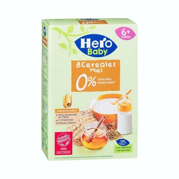 Papilla 8 cereales con miel Hero baby +6 meses Mercadona