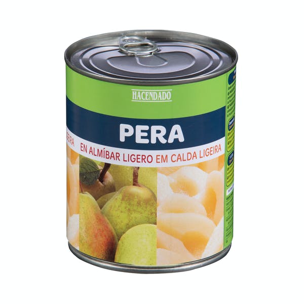 Pera en almíbar ligero Hacendado Mercadona