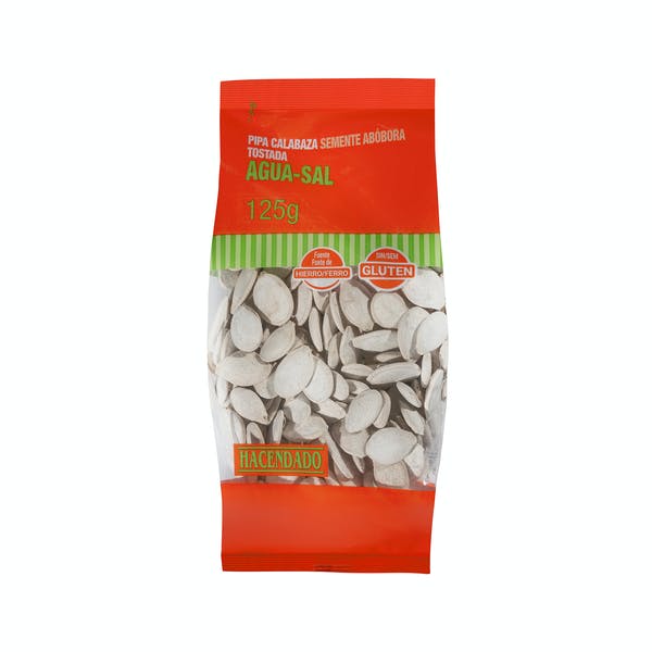 Pipas calabaza tostadas Hacendado aguasal Mercadona