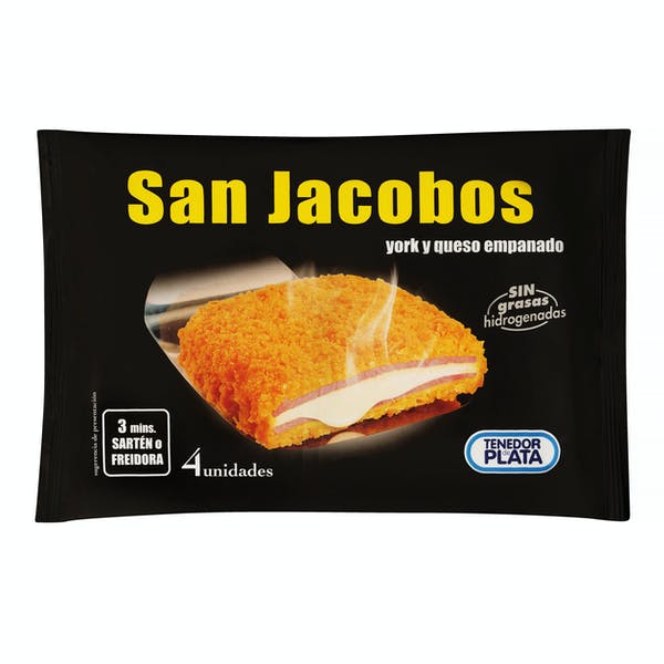 San Jacobos empanados de york y queso Tenedor Plata ultracongelados Mercadona