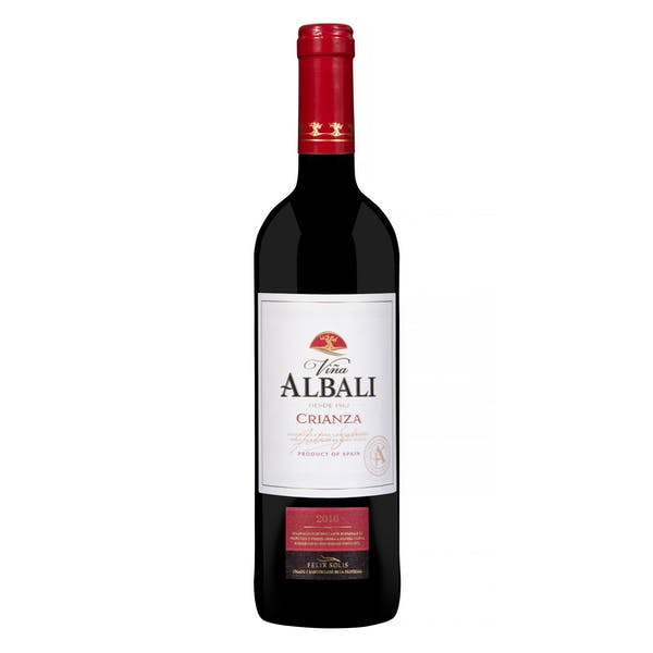 Vino tinto D.O Valdepeñas Viña Albali crianza Mercadona