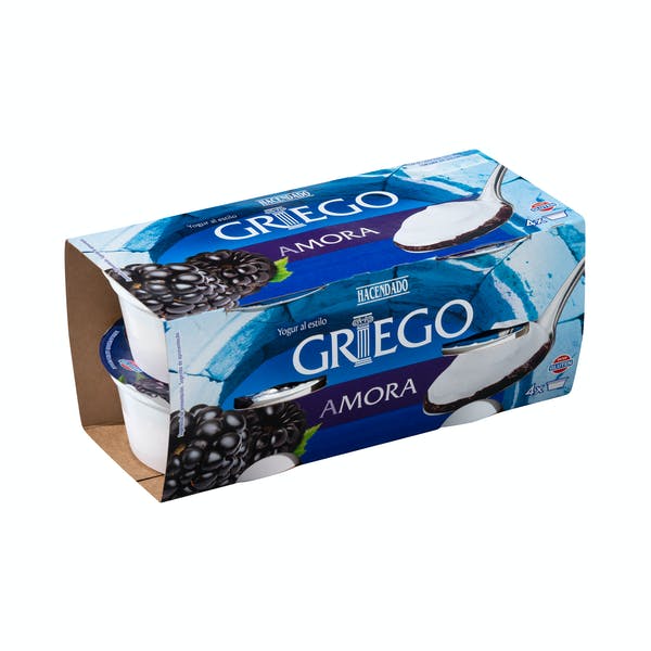 Yogur griego con mora Hacendado Mercadona