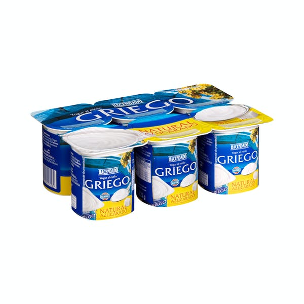 Yogur griego natural azucarado Hacendado 【2024】