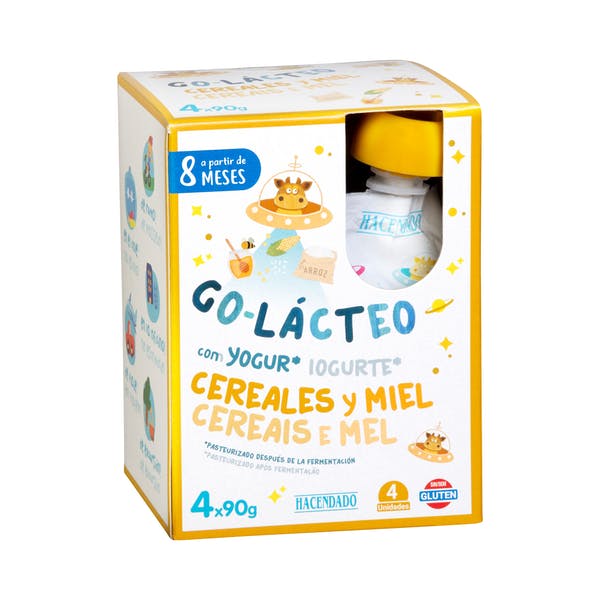 Yogur líquido infantil con cereales y miel Go-Lácteo +8 meses Mercadona