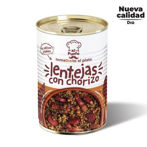 DIA AL PUNTO lentejas con chorizo lata 430 gr del Dia
