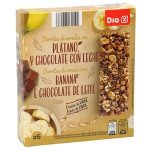 DIA barritas cereales chocolate y platano  caja 6 uds 150 gr del Dia