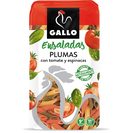 GALLO plumas con tomate y espinacas paquete 450 gr del Dia