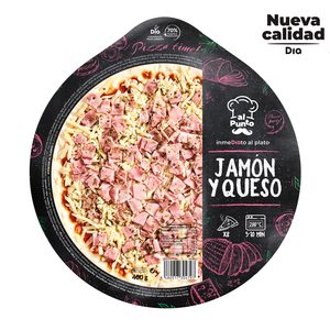 DIA AL PUNTO pizza de jamón y queso envase 400 gr del Dia
