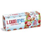 DIA L-CASEI yogur líquido fresa doble 0% pack 12 unidades 100 gr del Dia