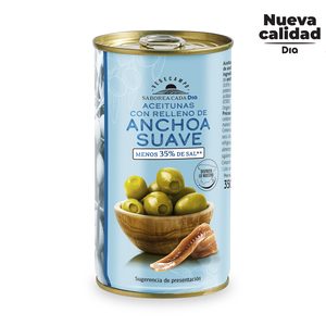 DIA VEGECAMPO aceitunas rellenas de anchoa suave lata 150 gr del Dia