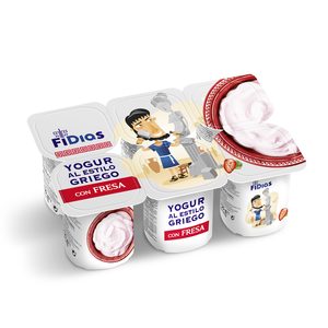 DIA FIDIAS yogur al estilo griego con fresas pack 6 unidades 125 gr del Dia