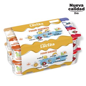 DIA LACTEA yogur sabores pack 16 unidades 125 gr del Dia