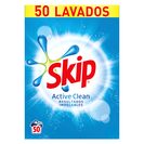 SKIP Active clean detergente máquina polvo maleta 50 cacitos del Dia