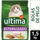 ULTIMA alimento para gatos esterilizados anti bolas de pelo con pavo 1.5 Kg del Dia