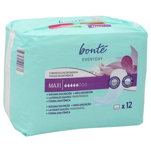 BONTE compresas de incontinencia maxi bolsa 12 uds del Dia