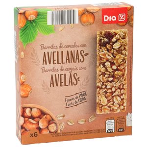 DIA barritas de cereales muesli con avellana estuche 150 gr del Dia
