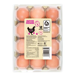 Huevos frescos categoría A clase L estuche 12 uds del Dia